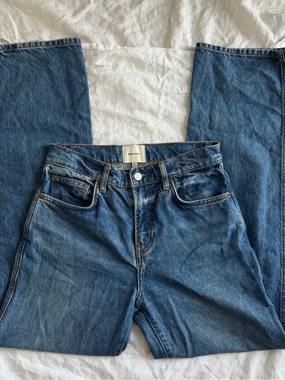 Reformation Val 90s Mid Rise Straight Jeans